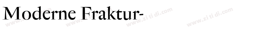 Moderne Fraktur字体转换